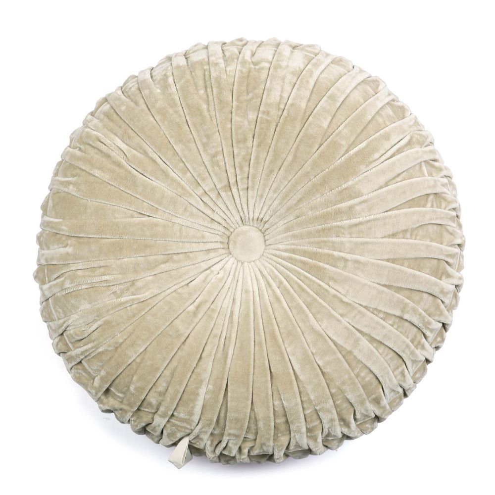 Couettes et oreillers - Coussin rond en velours - 16 pouces - CASA AMAROSA