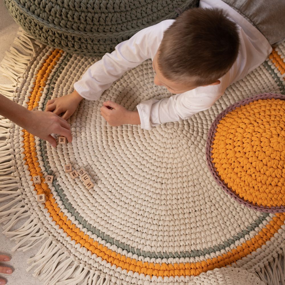 Ottomans - Pouf Classic from recycled cotton cord - ANZY HOME