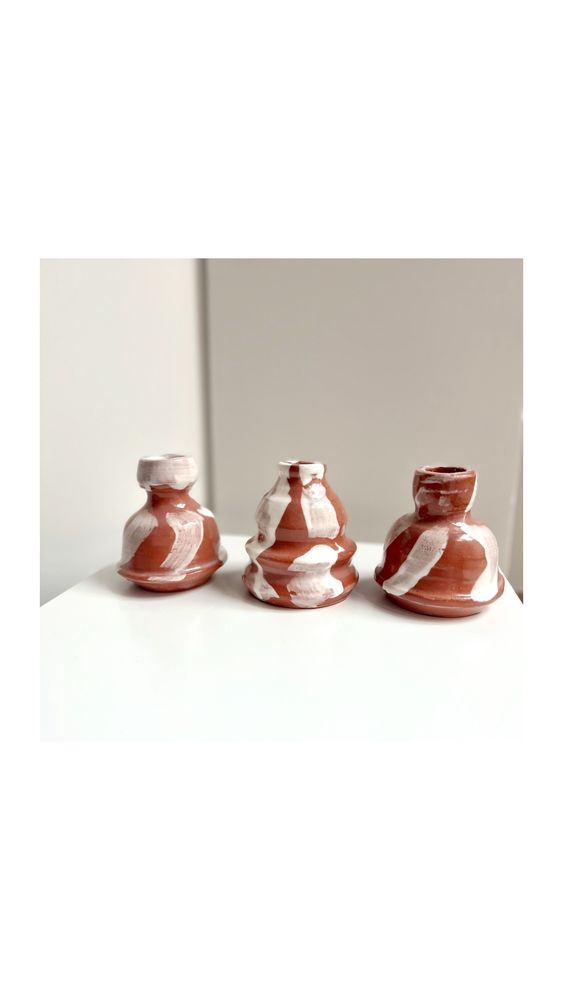 Decorative objects - Set of 3 candle holders - NOMADIC CLAY DESIGN STUDIO