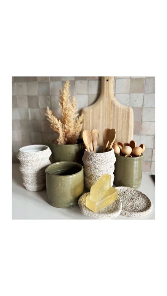 Vases - sand little vases 3 pieces - NOMADIC CLAY DESIGN STUDIO