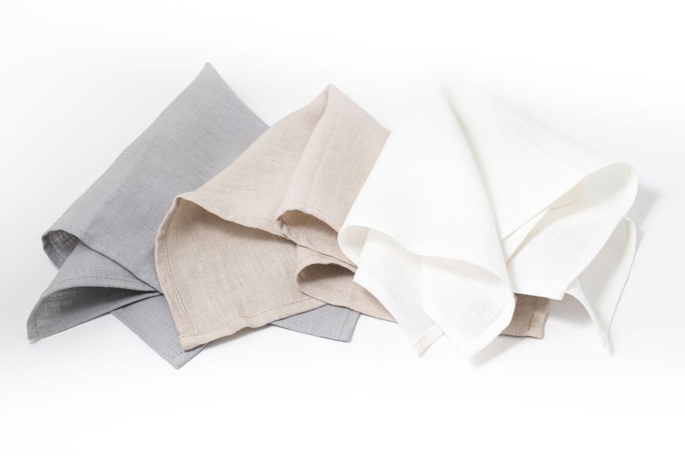 Table linen - LINEN NAPKIN - SET OF 4 NAPKINS - GREY - BAYU