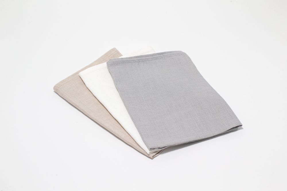 Table linen - LINEN NAPKIN SET OF 4 NAPKINS - CREAM - BAYU