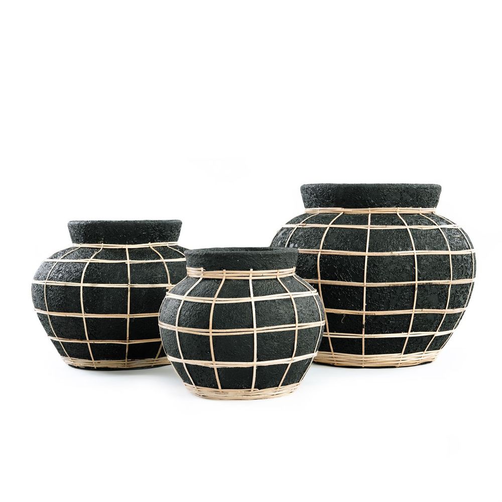 Vases - The Belly Vase - Black Natural - S - BAZAR BIZAR LIVING