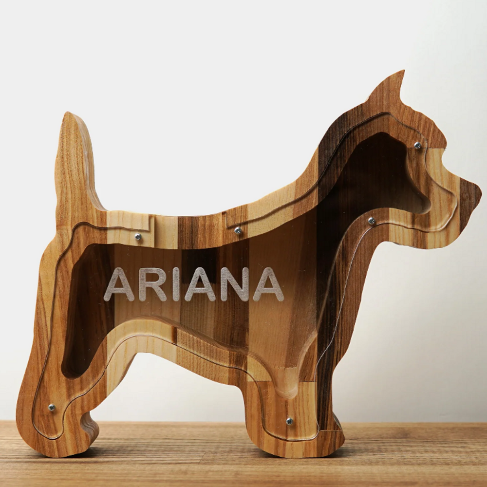 Objets déco enfant - Tirelire en bois pour chien - PROMIDESIGN