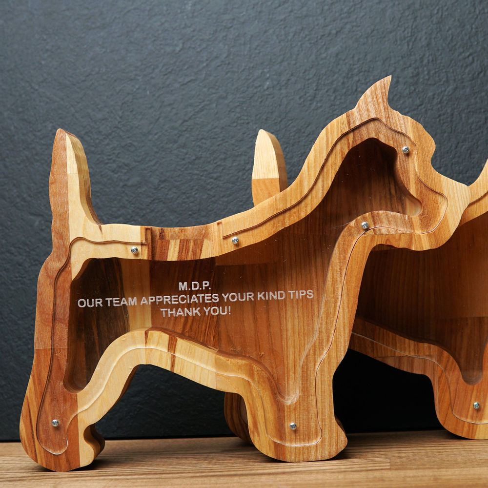 Objets déco enfant - Tirelire en bois pour chien - PROMIDESIGN