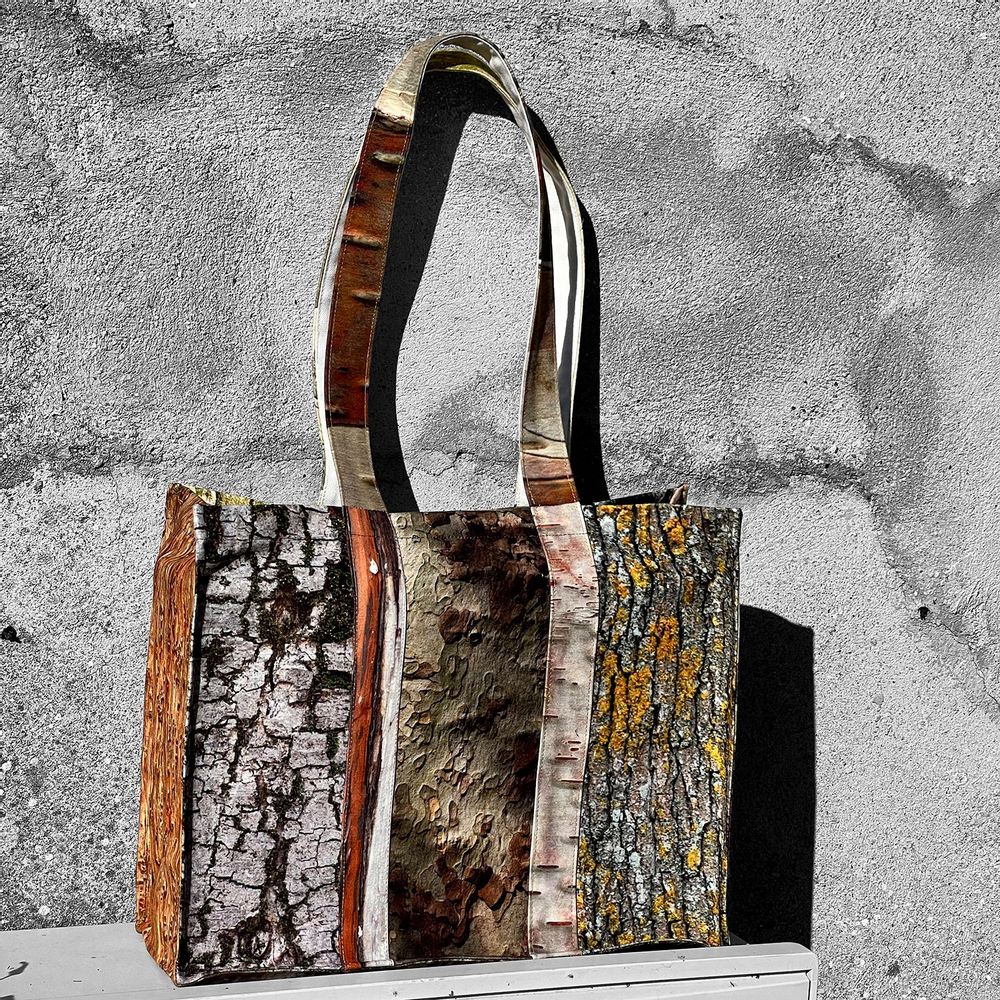 Bags and totes - Wooden Tote Bag - MARON BOUILLIE