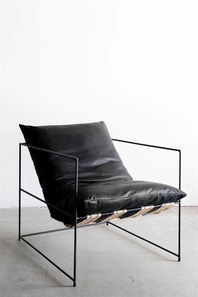 Fauteuils - Santa Monica Black Metal Armchair - CHAPPAL.CO