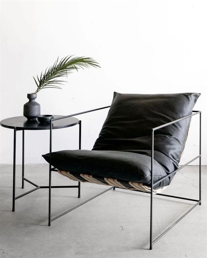 Fauteuils - Santa Monica Black Metal Armchair - CHAPPAL.CO