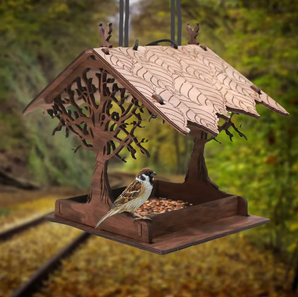 Accessoires de jardinage - Mangeoire à oiseaux en bois - PROMIDESIGN