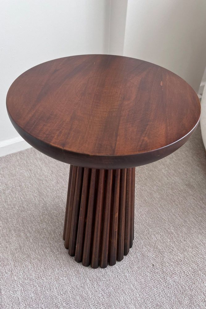 Tables basses - Mushroom Natural Wood Side Table - CHAPPAL.CO