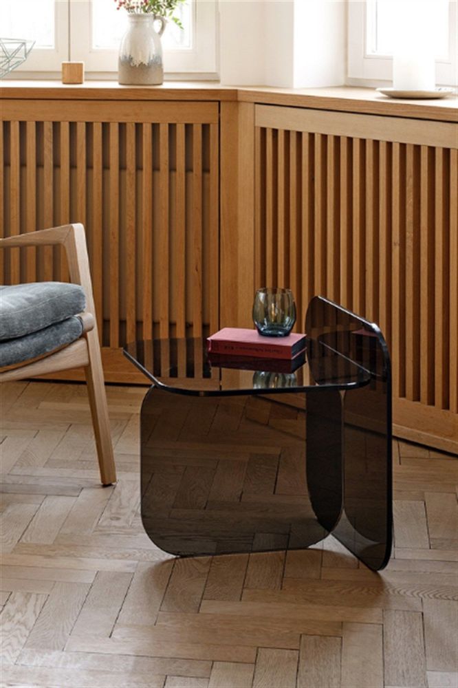Coffee tables - T Side Glass Table - CHAPPAL.CO