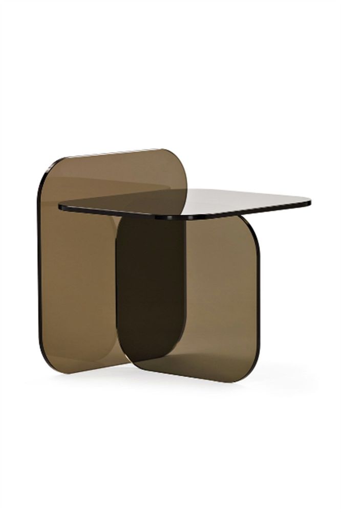 Coffee tables - T Side Glass Table - CHAPPAL.CO
