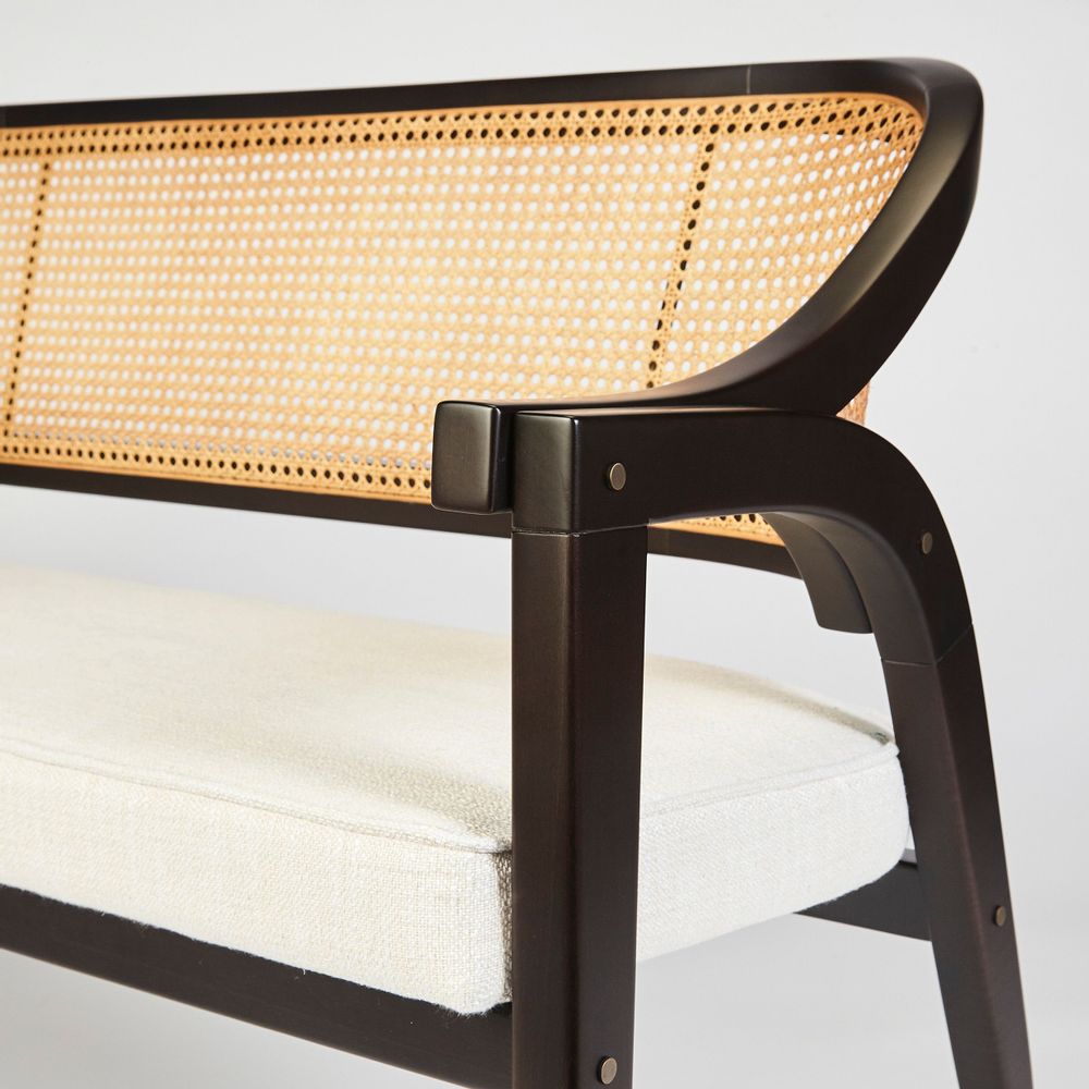 Benches - Wormley Bench in Darkened Sikomoro Wood With Brushed Brass Details - DUISTT