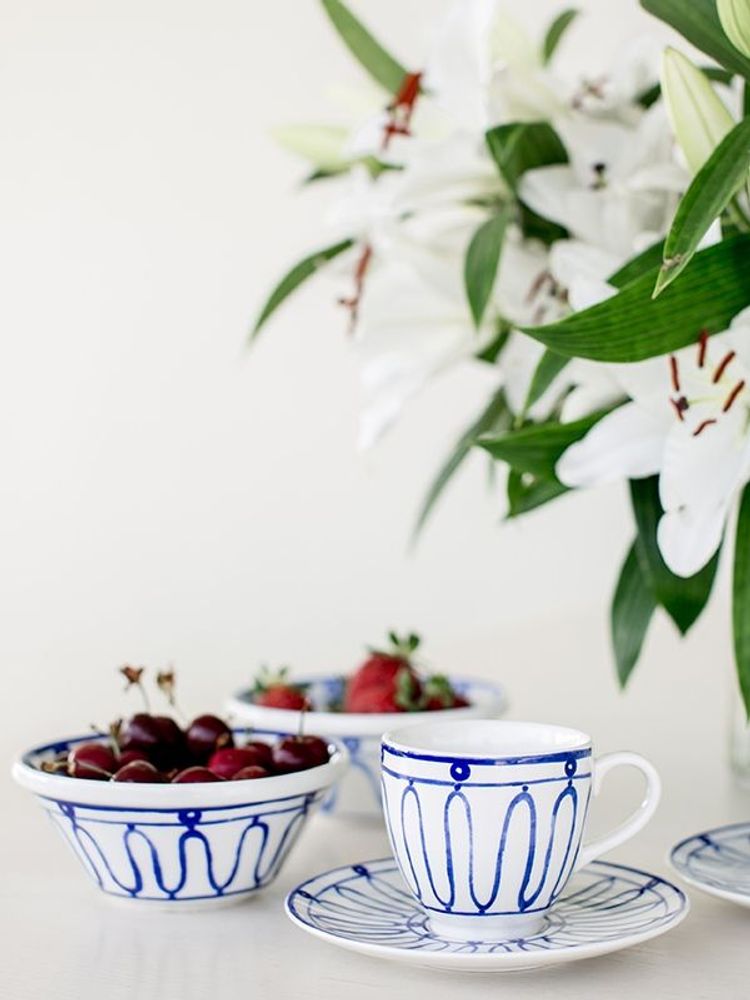 Assiettes de réception - Kyma Blue Tea or Coffee Cup - THEMIS Z