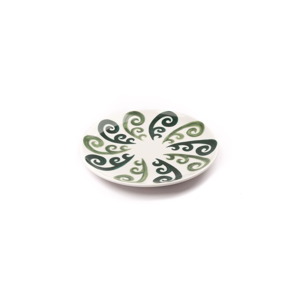 Assiettes au quotidien - Athenee Two Tone Green Peacock Dessert Plate - THEMIS Z