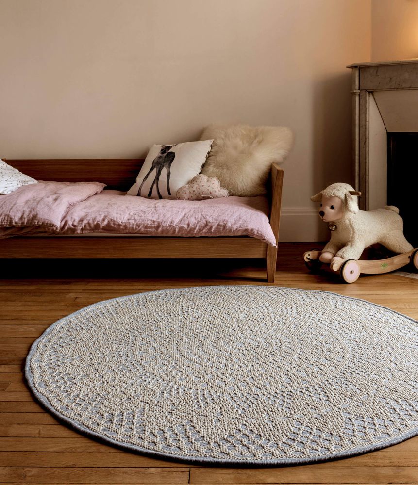 Classic carpets - CROCHET Round Rug - Grey - AFK LIVING DESIGNER RUGS
