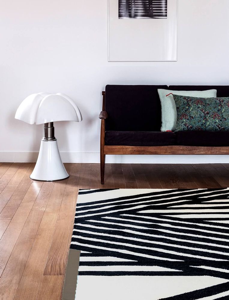 Tapis - Tapis Kilim en coton STRIPES - Beige side - AFK LIVING DESIGNER RUGS