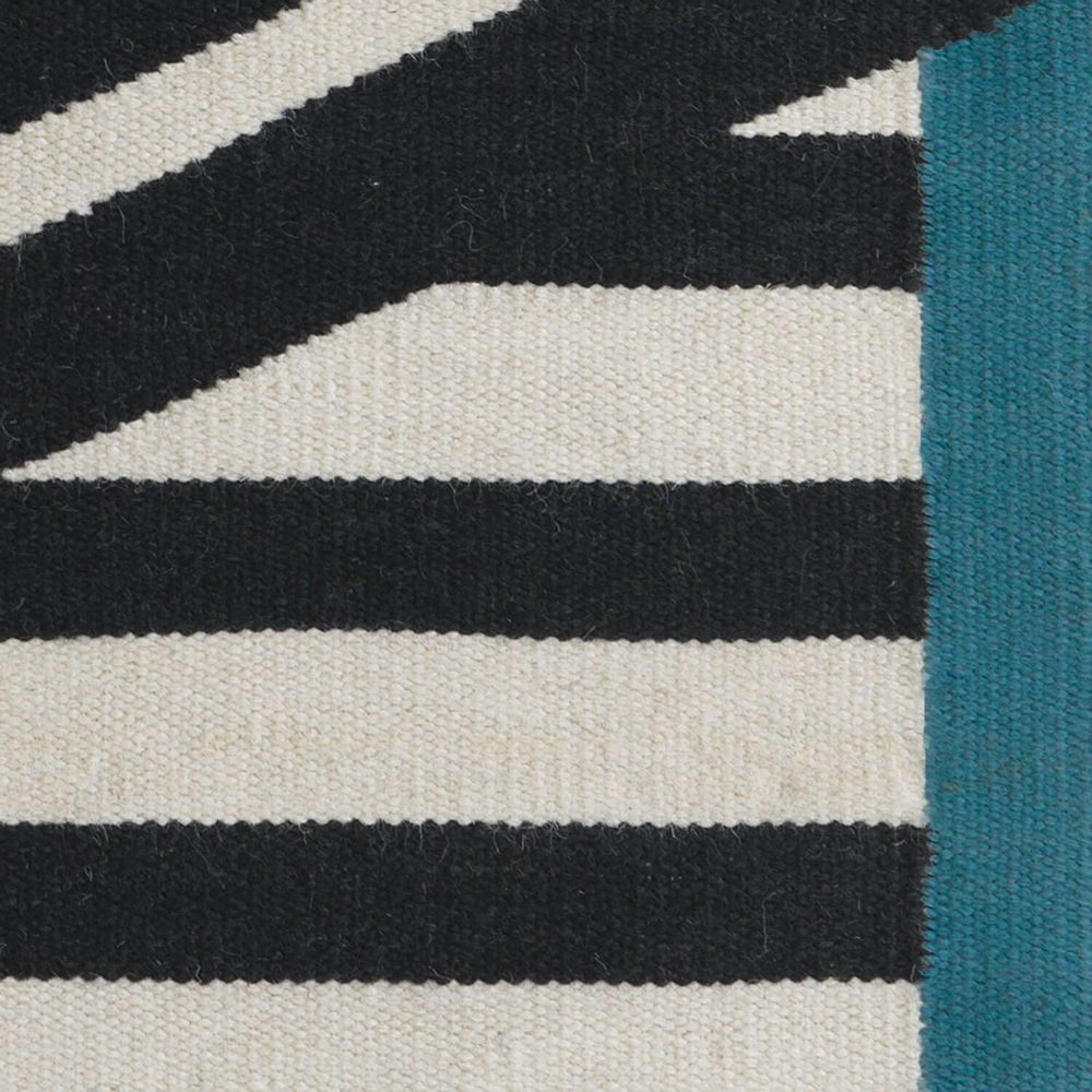 Rugs - STRIPES Kilim cotton rug - Blue side - AFK LIVING DESIGNER RUGS