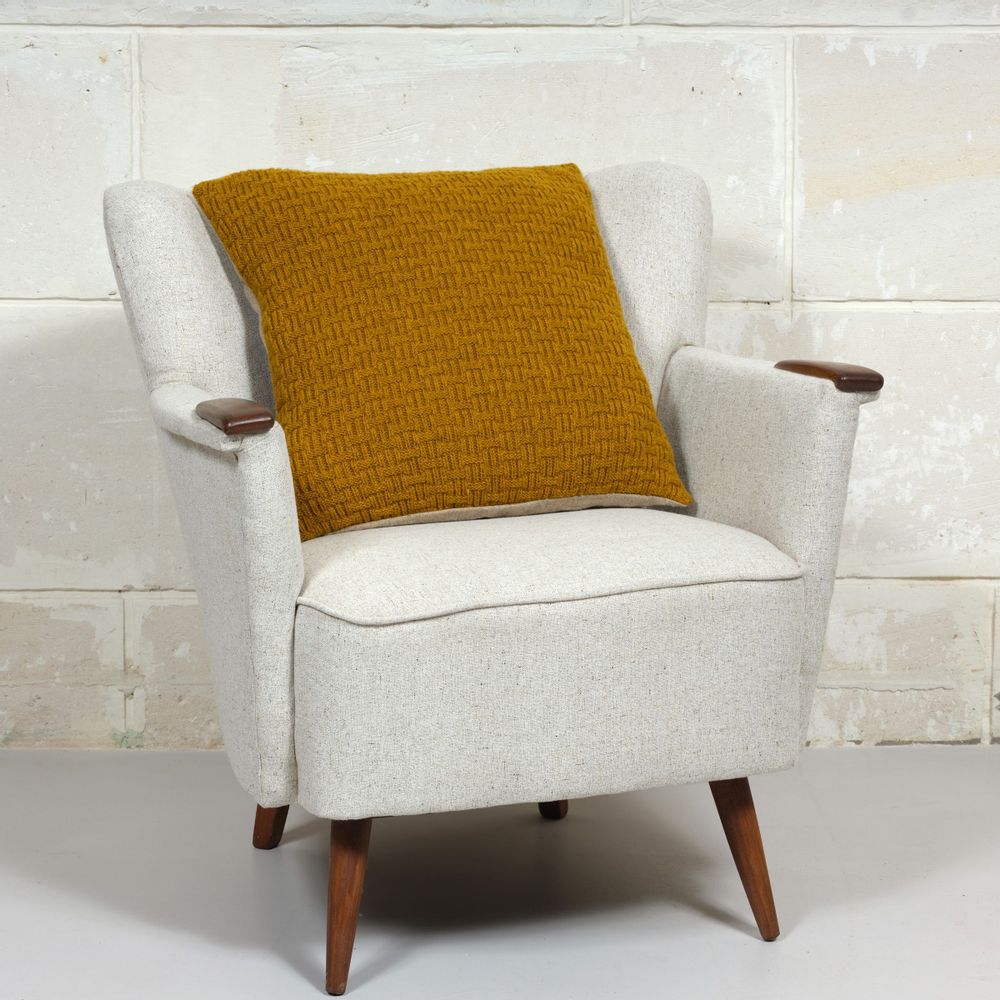 Fabric cushions - Merino wool cushions knitted in France, Vallon collection - AS'ART A SENSE OF CRAFTS