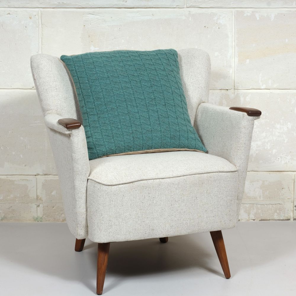 Fabric cushions - Merino wool cushions knitted in France, Vallon collection - AS'ART A SENSE OF CRAFTS