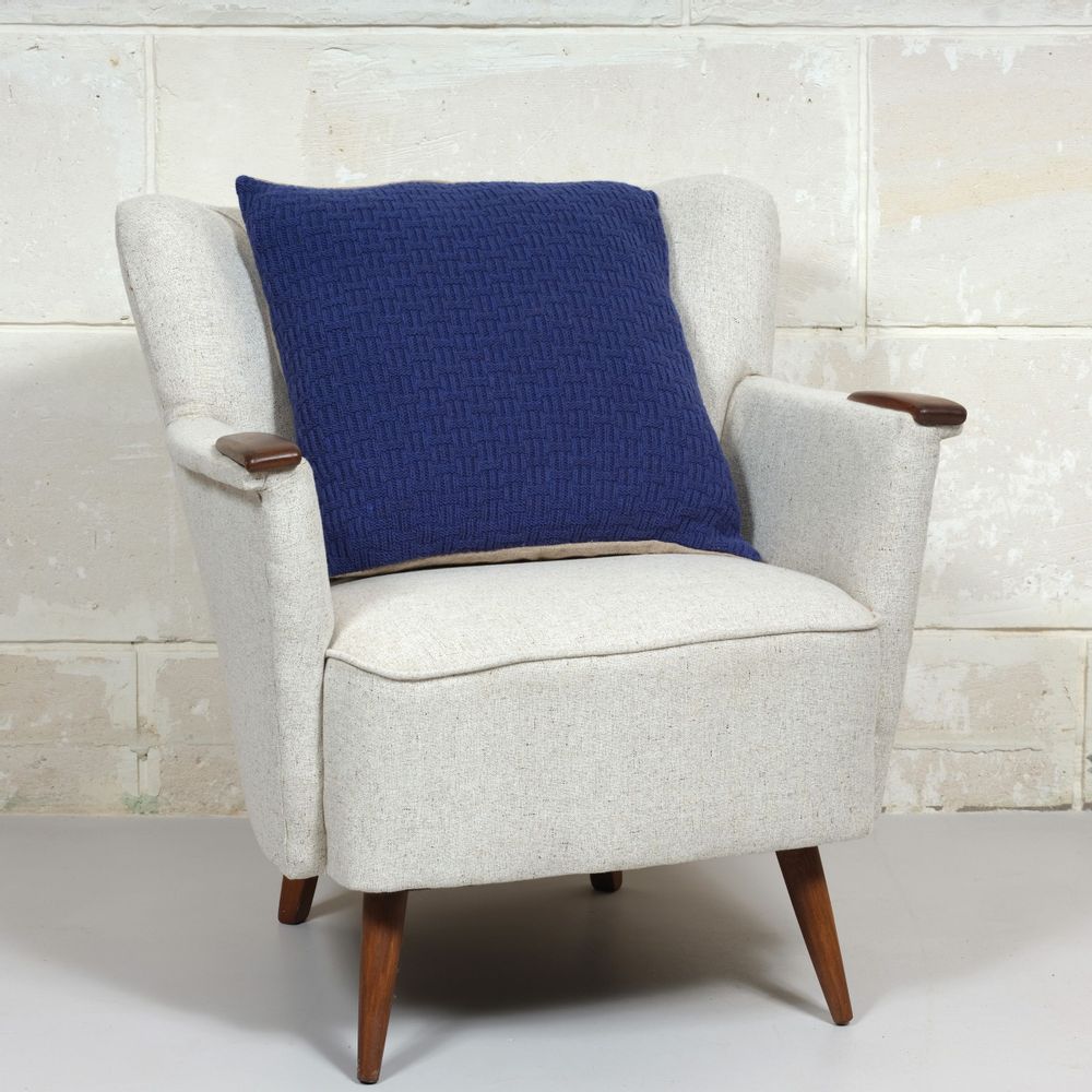 Fabric cushions - Merino wool cushions knitted in France, Vallon collection - AS'ART A SENSE OF CRAFTS