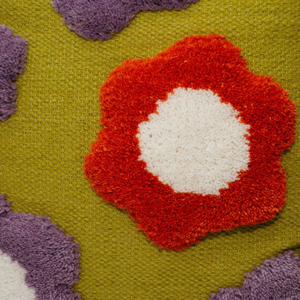 Cushions - Purple Flower Pillow Cover - COLORTHERAPIS