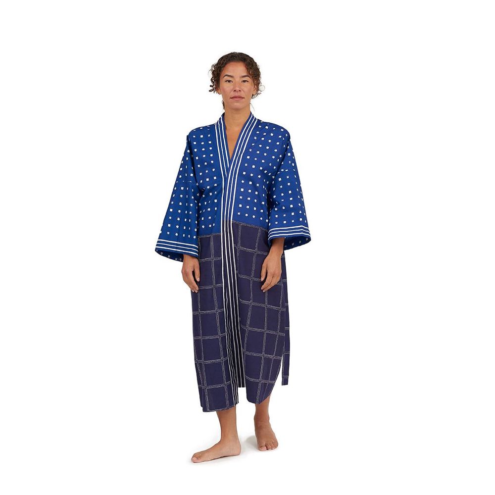Homewear - Kimono bleu de montagne - HELLEN VAN BERKEL HEARTMADE PRINTS