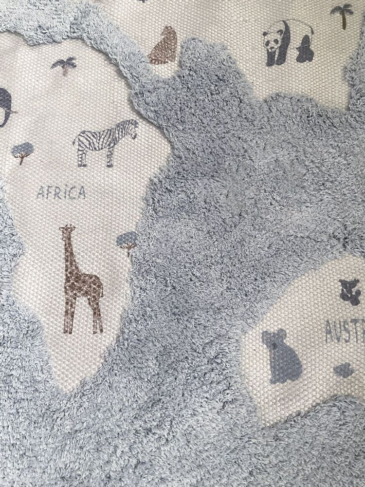 Autres tapis - Tapis lavable en machine MONDE - Bleu - AFK LIVING DESIGNER RUGS