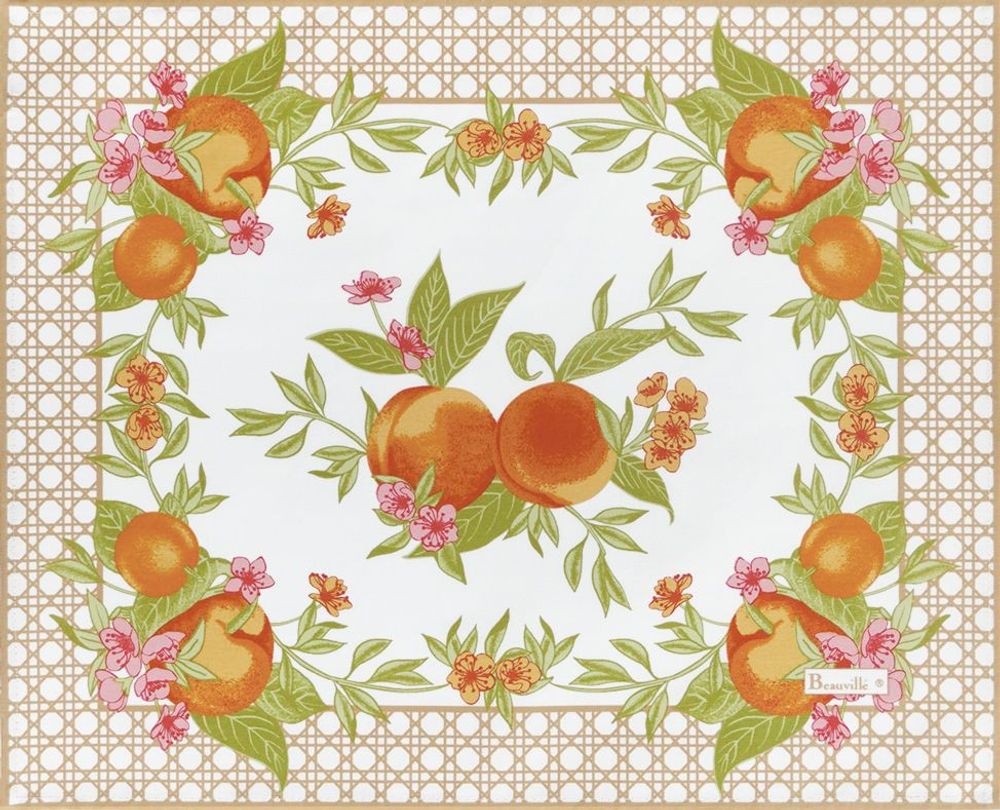 Linge de table textile - Nappe Pêches et Abricots - BEAUVILLÉ