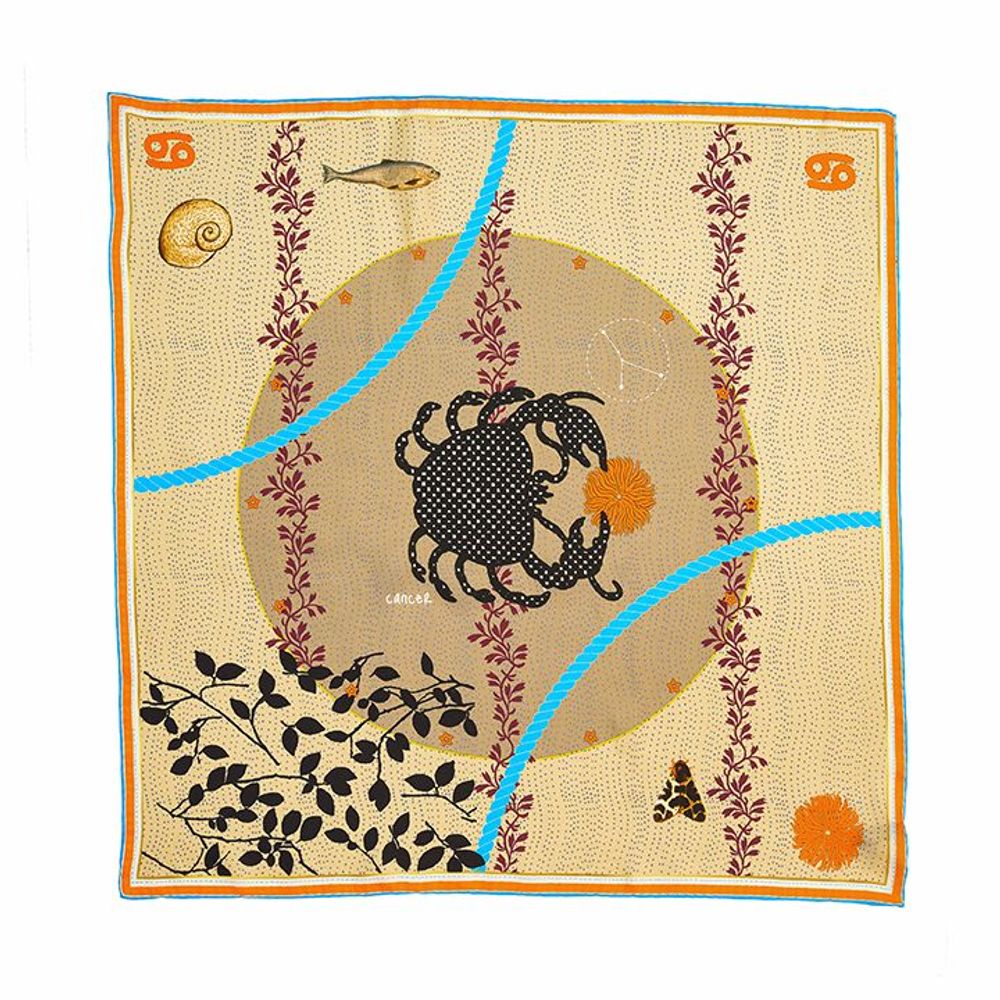 Foulards et écharpes - Cancer Zodiac bandana - HELLEN VAN BERKEL HEARTMADE PRINTS