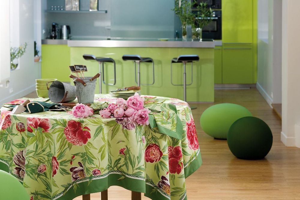 Linge de table textile - Nappe Les Pivoines - BEAUVILLÉ