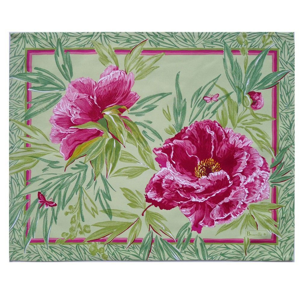 Linge de table textile - Nappe Les Pivoines - BEAUVILLÉ