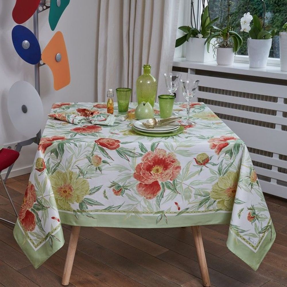 Linge de table textile - Nappe Les Pivoines - BEAUVILLÉ