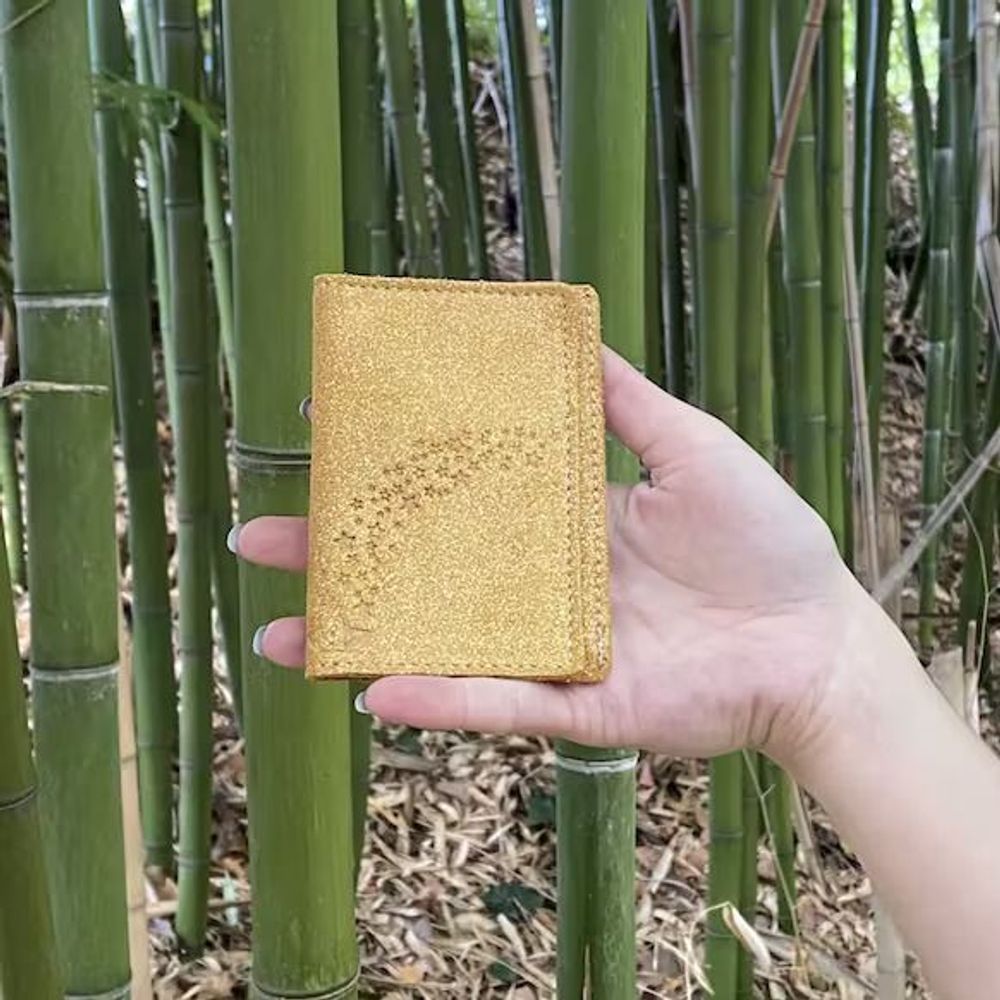 Petite maroquinerie - Etui à cartes Double en cuir Pailleté - LA CARTABLIÈRE