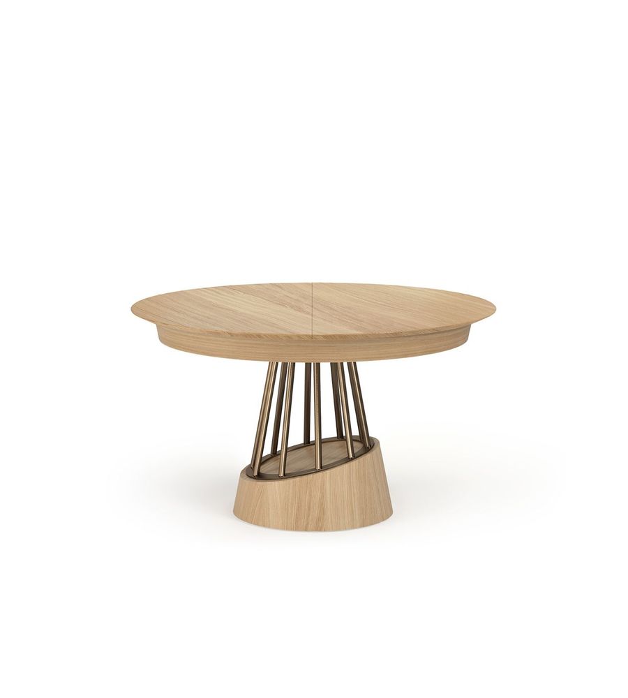 Dining Tables - Soleil Round Stainless Steel Dining Table - ZAGAS FURNITURE