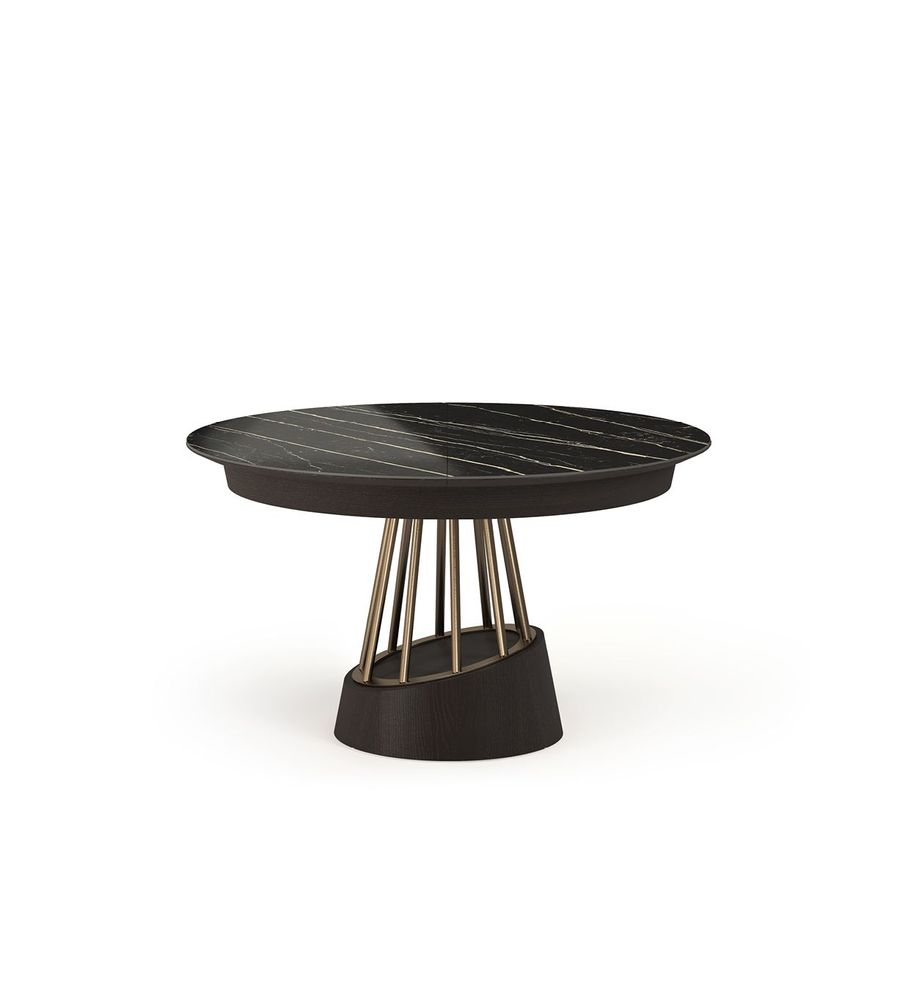 Dining Tables - Soleil Round Stainless Steel Dining Table - ZAGAS FURNITURE