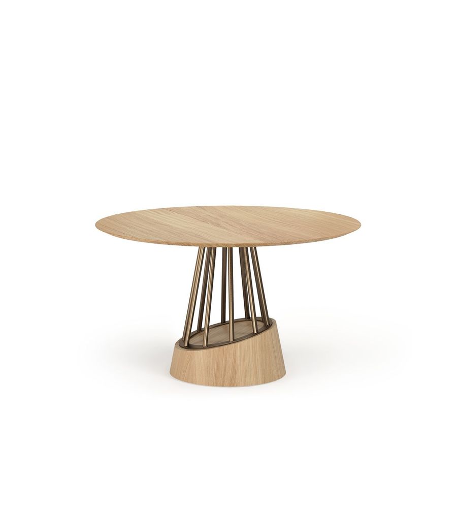 Dining Tables - Soleil Round Stainless Steel Dining Table - ZAGAS FURNITURE
