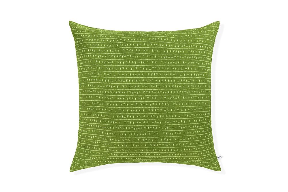 Cushions - Housse de coussin 100% lin 80x80 - Motif ARRASTA PÉ couleur vert ABACATE - SABIÁ DESIGN