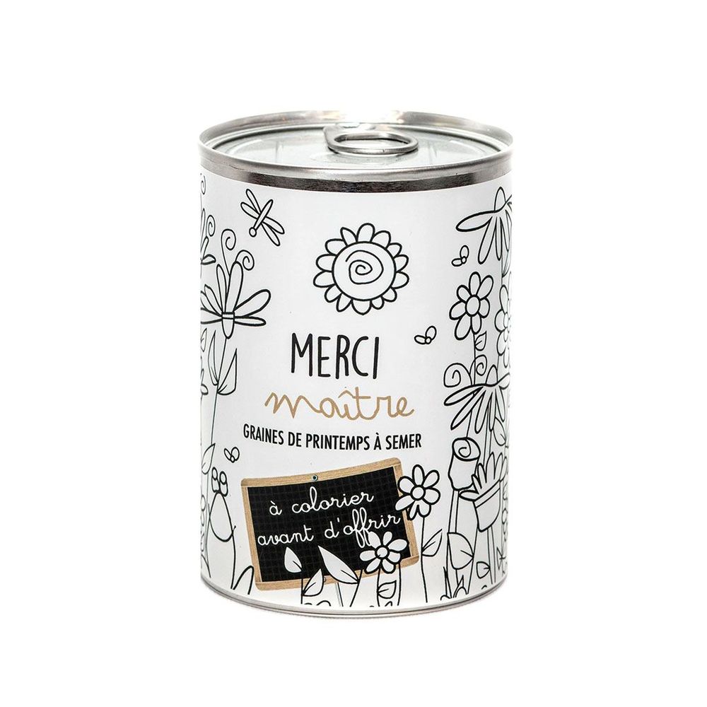 Gifts - Sowing kit\" Thank you master - To color\” Made in France - MAUVAISES GRAINES