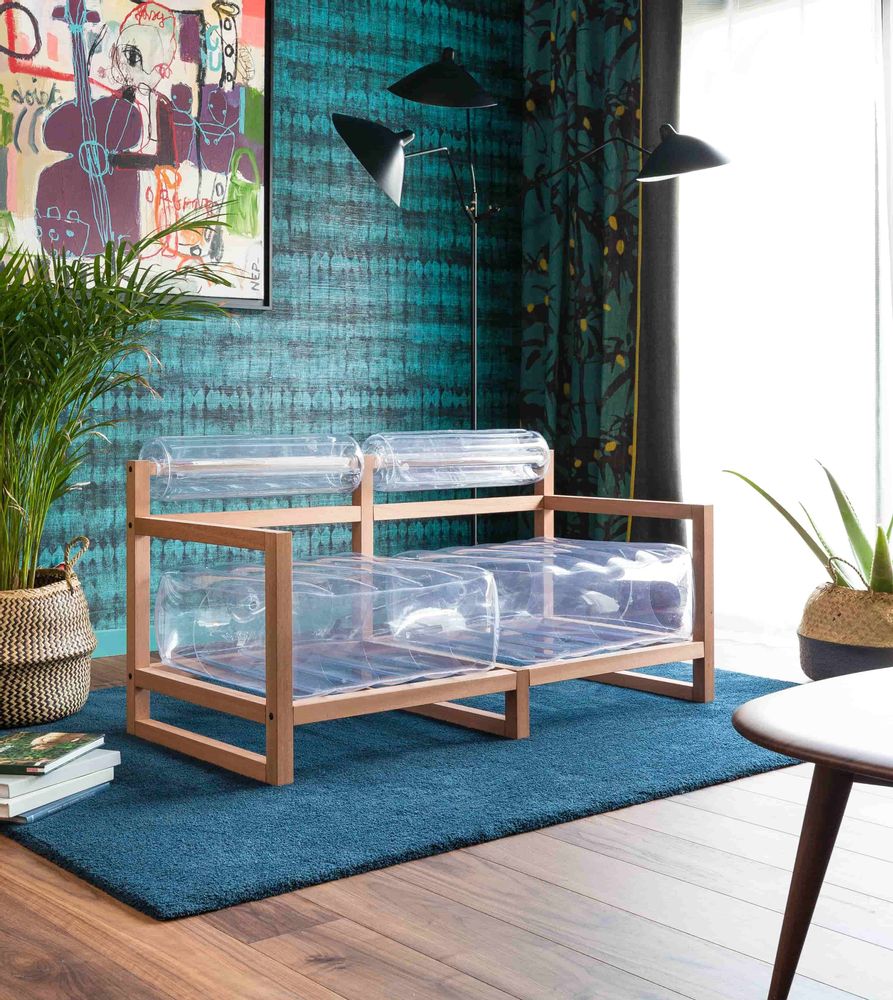 Canapés - CANAPÉ YOKO TRANSPARENT, CADRE BOIS - MW DESIGNER FURNITURE