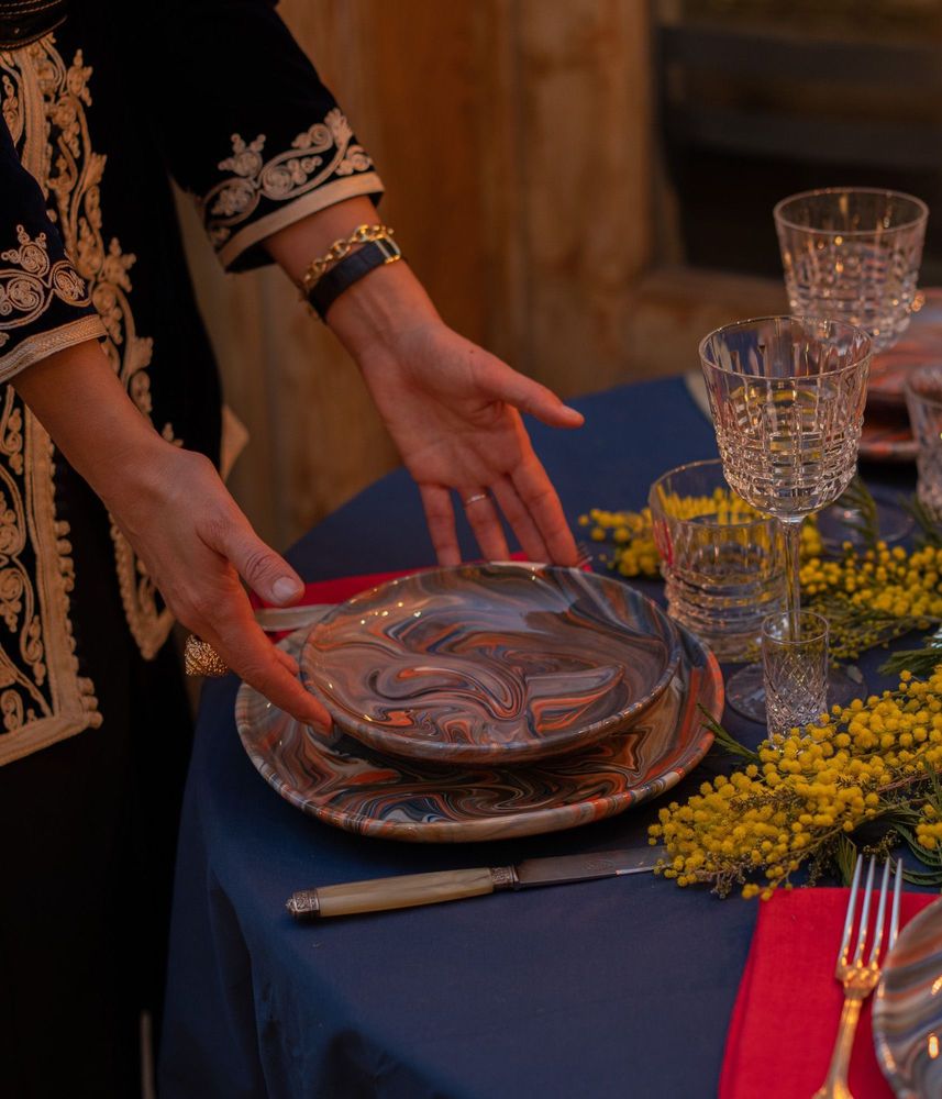 Everyday plates - Tohu-Bohu ceramic plate exists in several sizes - IOM INES-OLYMPE MERCADAL