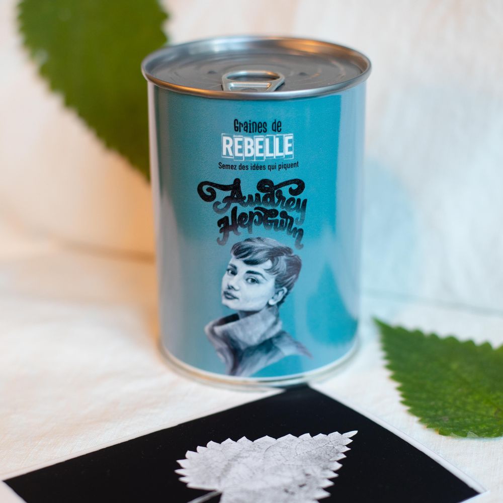 Cadeaux - Kit à semer " Audrey Hepburn" Fabriqué en France, en collab avec Arts dans la Peau - MAUVAISES GRAINES