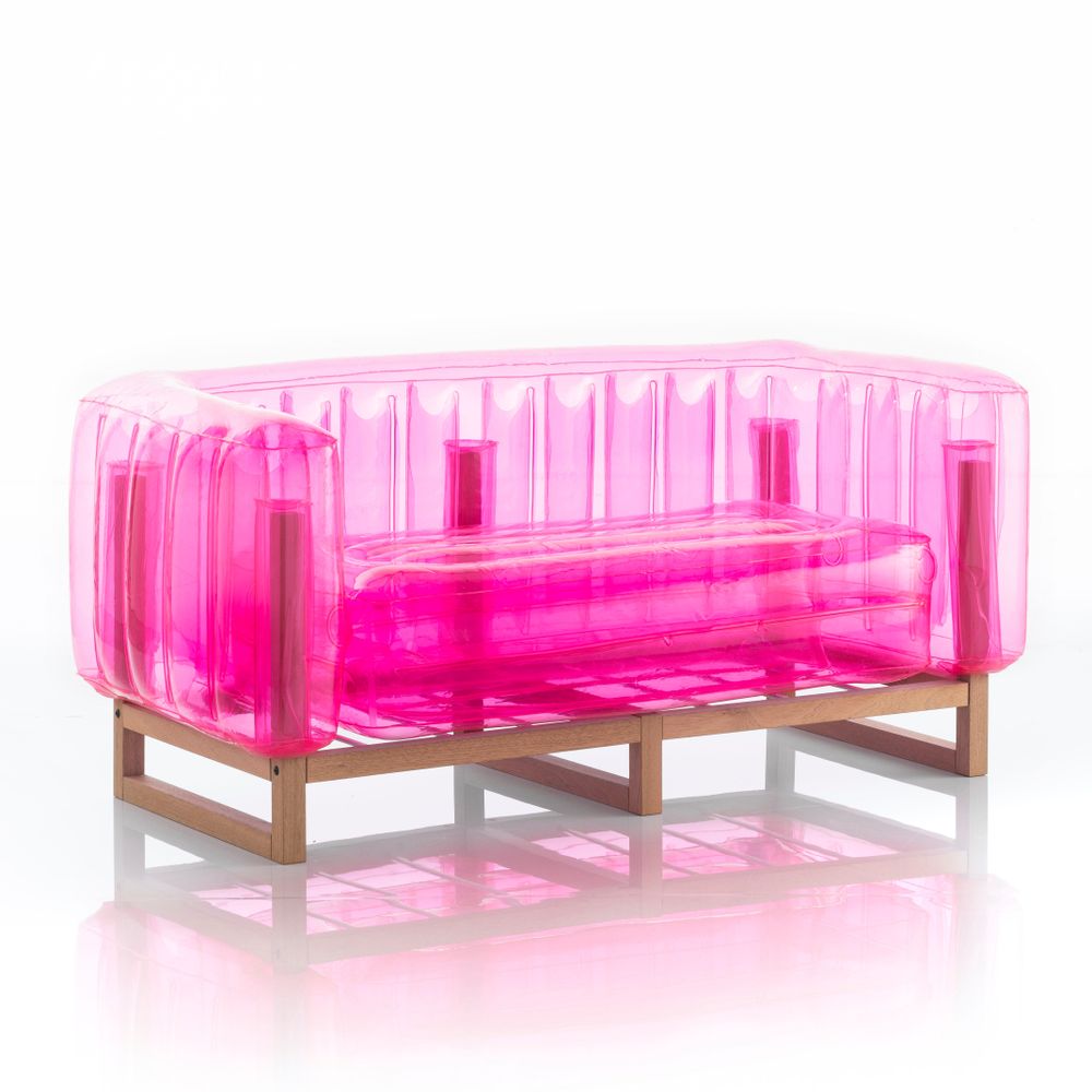 Canapés de jardin - YOMI| Canapé rose - Cadre bois - KUUMO DESIGN
