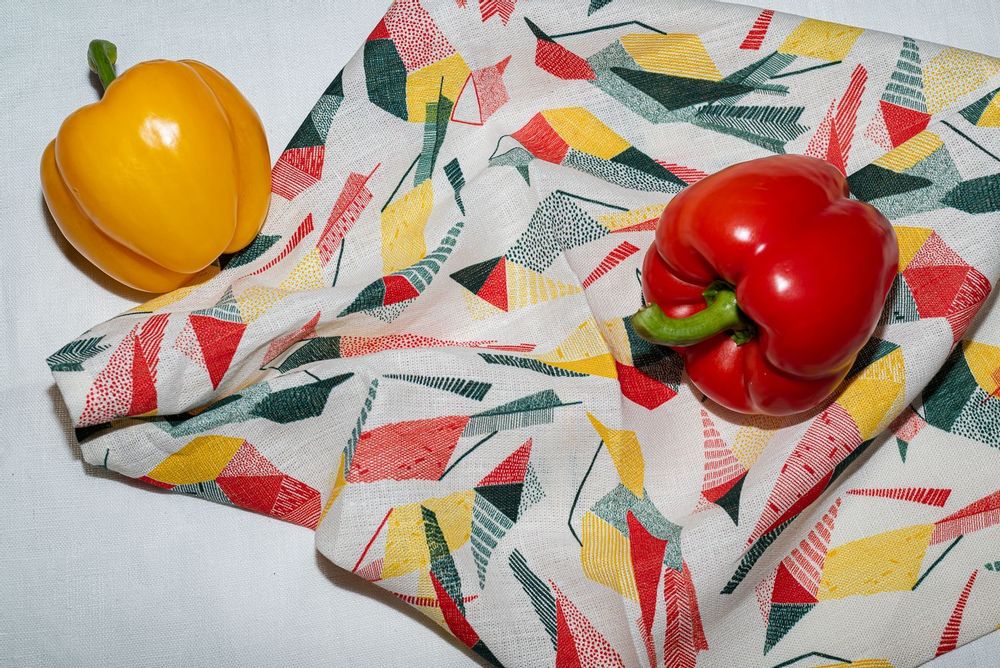 Table linen - Paire de Serviette de table (par 2) 100% lin 45x45cm - Motif SABIÁ - SABIÁ DESIGN