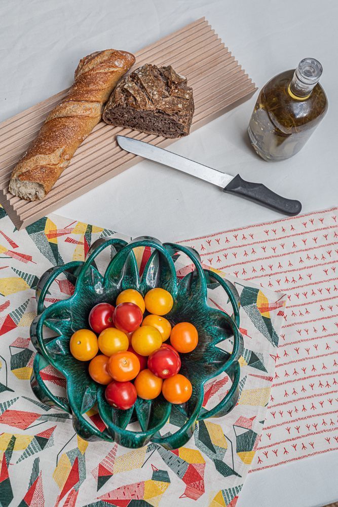 Table linen - Paire de Serviette de table (par 2) 100% lin 45x45cm - Motif SABIÁ - SABIÁ DESIGN