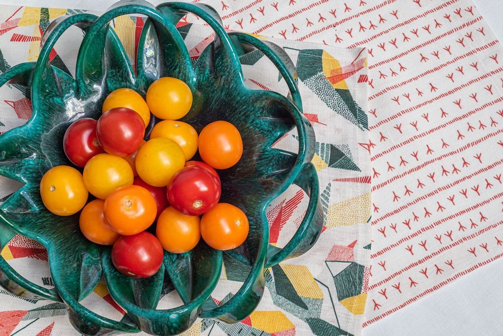 Table linen - Paire de Serviette de table (par 2) 100% lin 45x45cm - Motif SABIÁ - SABIÁ DESIGN