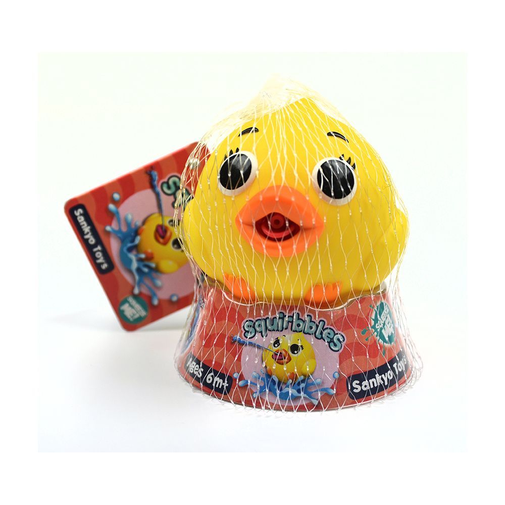 Toys - Yellow duck sprinkling water in the bath - Squirbbles/SANKYO TOYS collection - ABINGPLUS