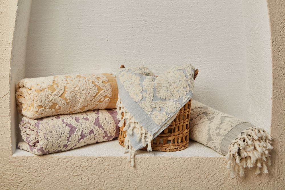 Other bath linens - DAMASK Bath Towel - COLOR TOUCH