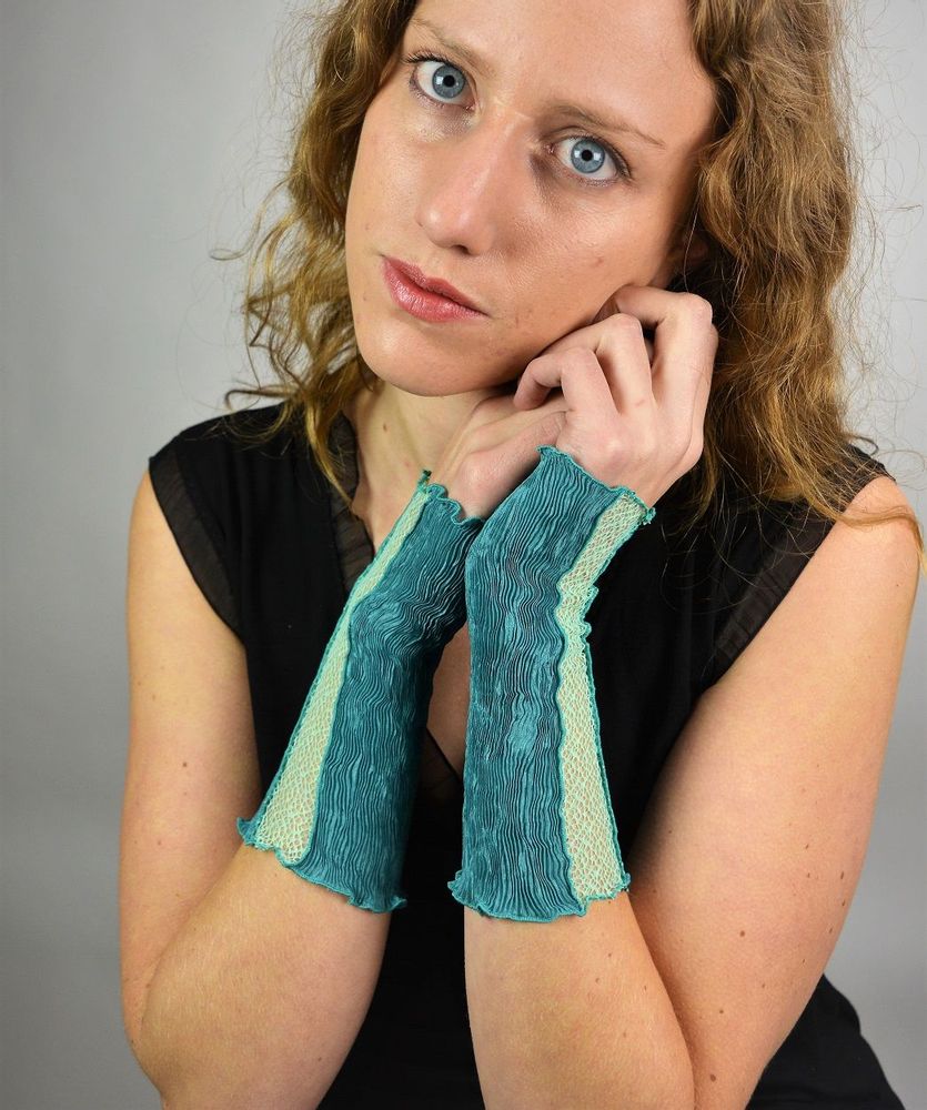 Jewelry - Pleated cuffs with SWING lace - LINÉ-GÖLZ