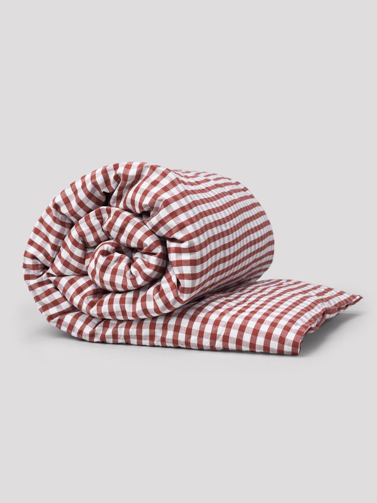 Linge de lit - Edredon vichy en lin et coton - LES PENSIONNAIRES